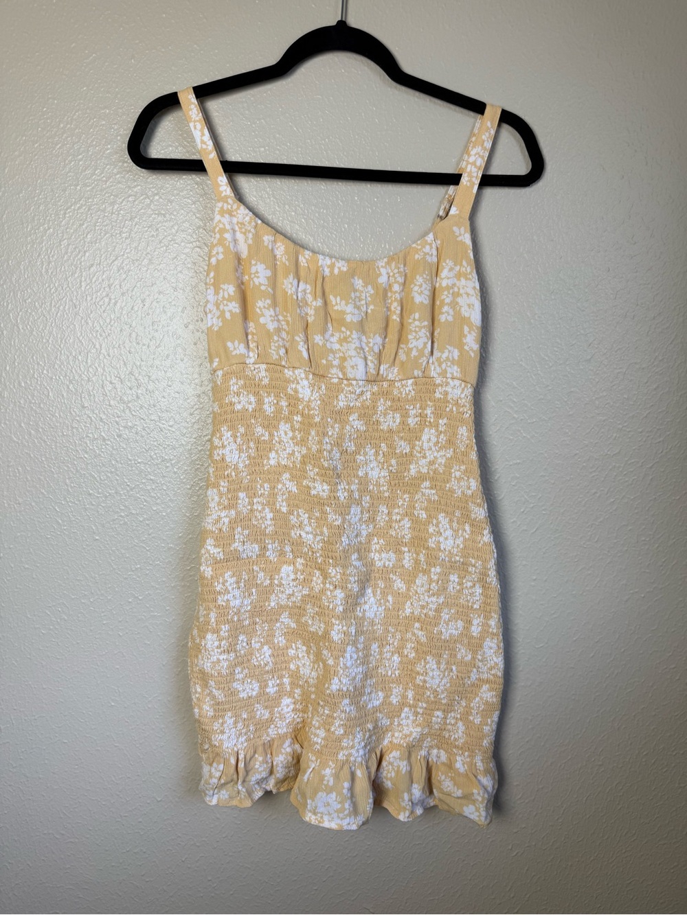Abercrombie yellow floral mini dress